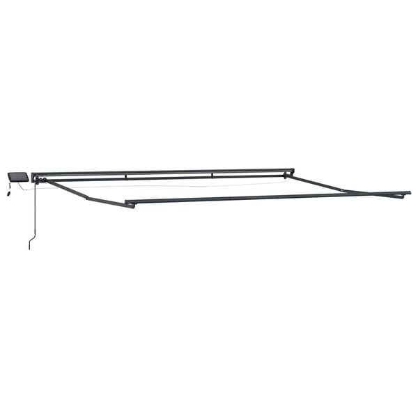 vidaXL Cornice per Tenda Manuale con LED Bianco 4 x 2 m