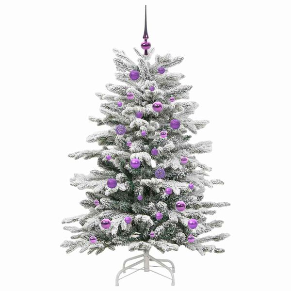 vidaXL Albero di Natale Artificiale con Rami Pieghevoli Bianco 150 cm