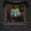 vidaXL Campana di Natale con 144 LED Multicolore 57 x 47,5 cm PVC