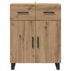 vidaXL Credenza Rovere artigianale 69,5 x 34 x 90 cm Legno multistrato