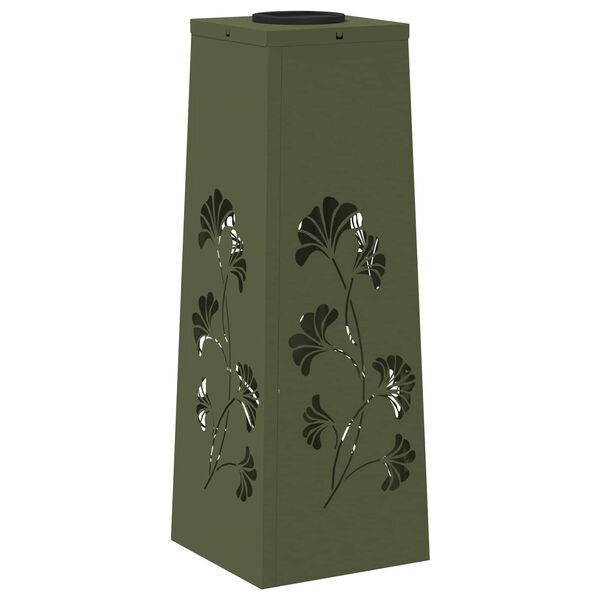 vidaXL Faro LED solare per sentieri 2 pcs Verde oliva