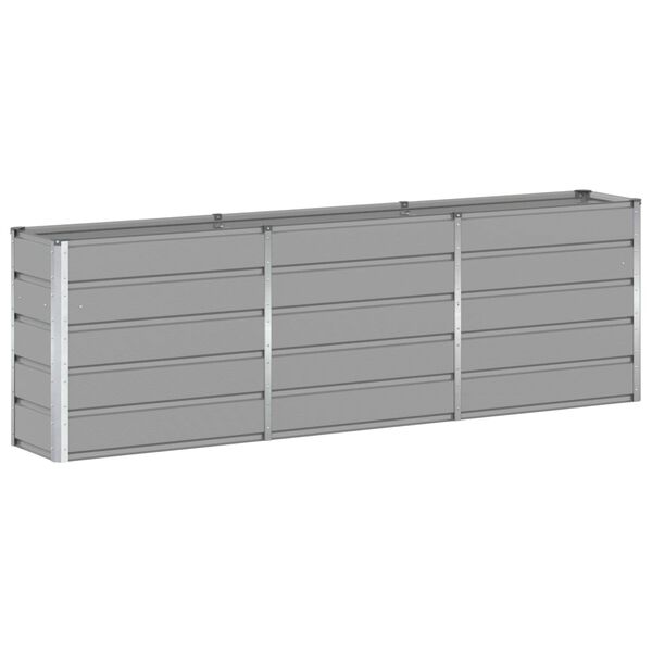 vidaXL Fioriera Grigio chiaro 160 x 40 x 75 cm Acciaio