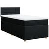 vidaXL Giroletto a Molle con Materasso Nero 80x200 cm inTessuto