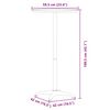 vidaXL Tavolo da Bar per Esterni Regolabile &Oslash;59,5x70/109,5cm Alluminio