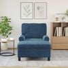 vidaXL Chaise Lounge con cuscino Blu 91 x 157 x 91 cm Velluto