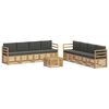 vidaXL Set divani Legno di Acacia Massello