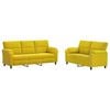 vidaXL Set di divani 2 pcs Giallo Velluto