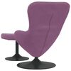 vidaXL Sedia Egg con Pouf Viola Velluto