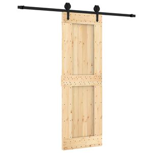 vidaXL Porta scorrevole Naturale e Nero 70 x 210 cm
