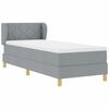 vidaXL Letto a molle con materasso Grigio chiaro 80 x 200 cm Tessuto