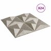 vidaXL Pannelli da parete 24 pcs Beton Origami 50 x 50 cm Schiuma XPS