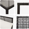 vidaXL Set da Pranzo per Giardino 9 pcs Nero polyrattan