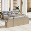 vidaXL Set Divano da Giardino 9 pcs beige e grigio chiaro