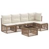 vidaXL Set Divano da Giardino 6 pcs Beige polyrattan