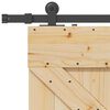 vidaXL Porta Scorrevole con Set Hardware 80x210 cm Legno Massello Pino