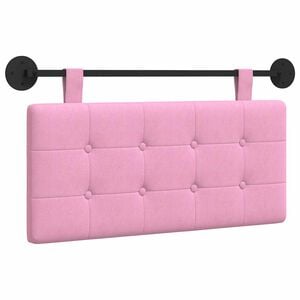 vidaXL Testata appesa Montaggio a parete Rosa 100 x 55 x 5 cm Tessuto