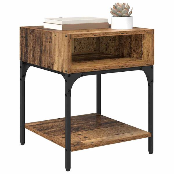 vidaXL Comodino Legno vecchio 40 x 40 x 50 cm Legno multistrato