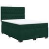 vidaXL Giroletto a Molle con Materasso Verde Scuro 140x200 cm Velluto