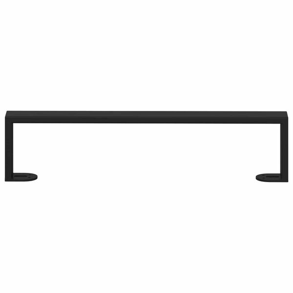 vidaXL Piedini per mobili 12 pcs Nero 43,6 x 4 x 10 mm Ferro