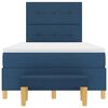 vidaXL Letto a molle con materasso Blu 120 x 200 cm Tessuto