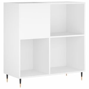 vidaXL Mobile Porta Dischi Bianco 84,5x38x89 cm in Legno Multistrato