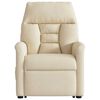 vidaXL Poltrona Alzapersona Massaggiante Elettrica Crema in Tessuto