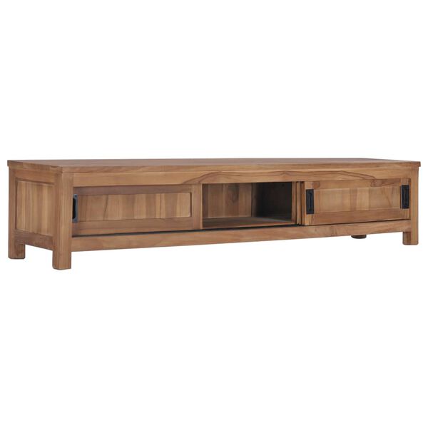 vidaXL Mobile Porta TV 150x30x30 cm in Legno Massello di Teak
