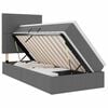 vidaXL Letto con contenitore LED e materasso Grigio Scuro 100 x 200 cm