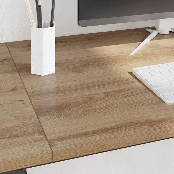 vidaXL Scrivania Rovere artigianale 120 x 50 x 75 cm Legno multistrato