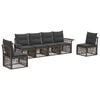 vidaXL Set Divano da Giardino 6 pz Grigio polyrattan