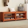 vidaXL Panca per scarpe Marrone cerato 160 x 36,5 x 50 cm