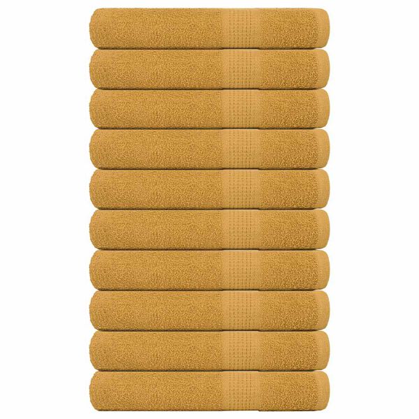 vidaXL Asciugamani per sauna FROGN 10 pezzi Oro 80x200 cm 360 g/m&sup2;