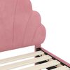 vidaXL Struttura letto bambini con testata Rosa 80 x 160 cm Velluto