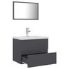 vidaXL Set Mobili da Bagno Grigio in Legno Multistrato