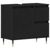 vidaXL Mobile da Bagno Rovere Nero 65 x 33 x 60 cm