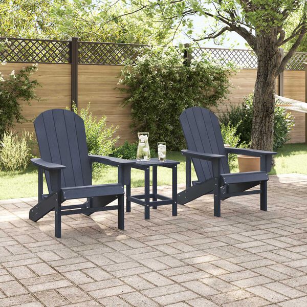 vidaXL Mobili da lounge da giardino 2 pcs Navy 74 x 82 x 90cm