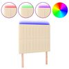 vidaXL Testiera a LED Crema 80x5x118/128 cm in Tessuto