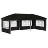 vidaXL Tenda per feste a pop-up 575 x 289 x 245 cm Nero