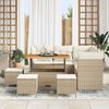 vidaXL Set Divano da Giardino 9 pcs Beige polyrattan