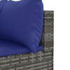 vidaXL Set Divani da Giardino 6 pz con Cuscini in Polyrattan Grigio