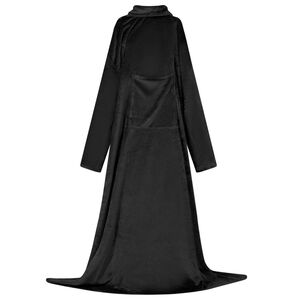 vidaXL Felpa coperta Nero F Flanella