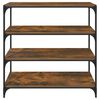 vidaXL Libreria rovere fumo 100x33x100 cm Legno Multistrato e Acciaio