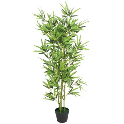 vidaXL Bambù Artificiale con Vaso 120 cm Verde