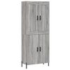 vidaXL Credenza Grigio Sonoma 69,5x34x180 cm in Legno Multistrato