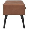 vidaXL Tavolino da Salotto Marrone Scuro 80x40x46 cm in Similpelle