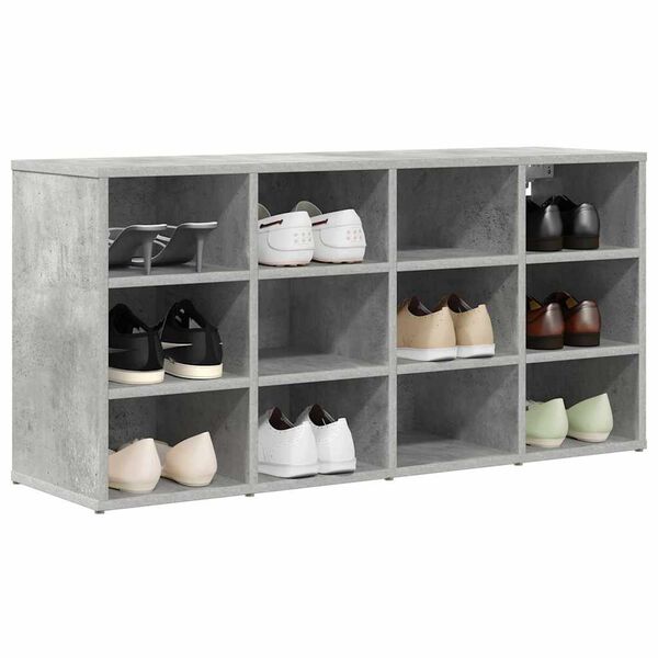 vidaXL Mobile per scarpe Grigio cemento 103 x 30 x 51 cm