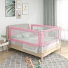 vidaXL Sponda Letto di Sicurezza per Bambini Rosa 150x25 cm Tessuto