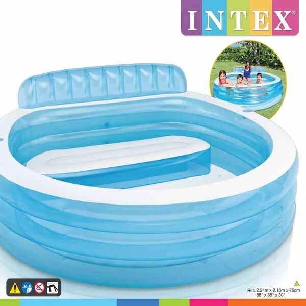 Intex Piscina Gonfiabile Swim Center Family Lounge Pool 57190NP