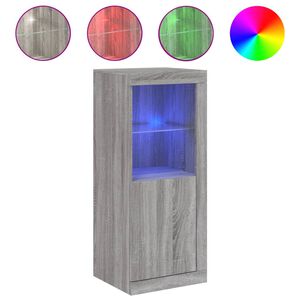 vidaXL Credenza con Luci LED Grigio Sonoma 41x37x100 cm