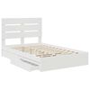vidaXL Letto con Contenitore Bianco 120 x 190 cm Legno multistrato